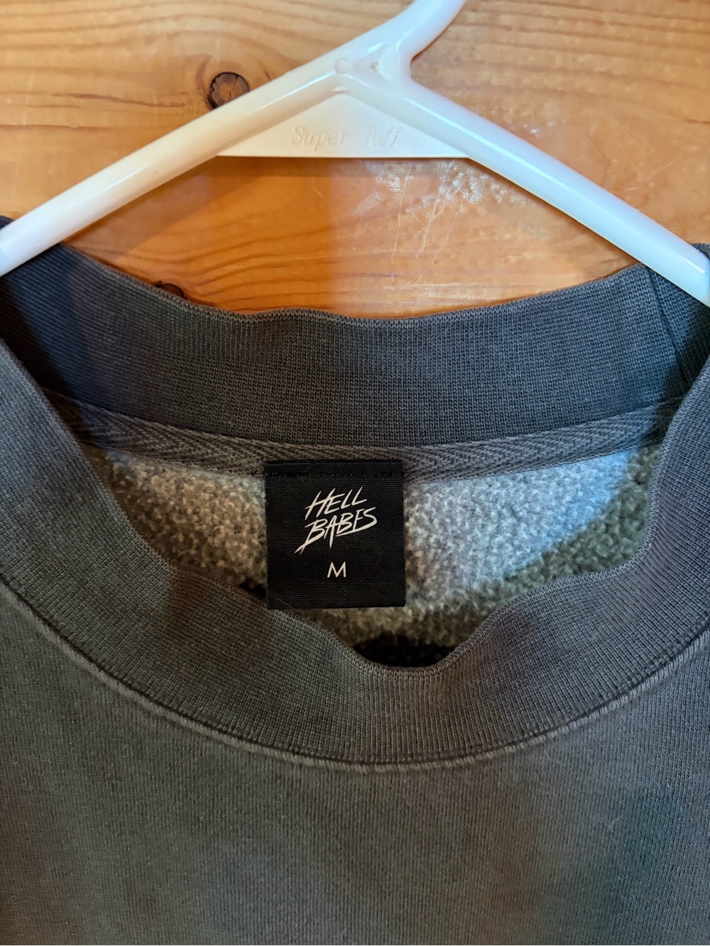Hell Babes Crewneck Sweatshirt - Charcoal with Orange Logo - Picture 3 of 3